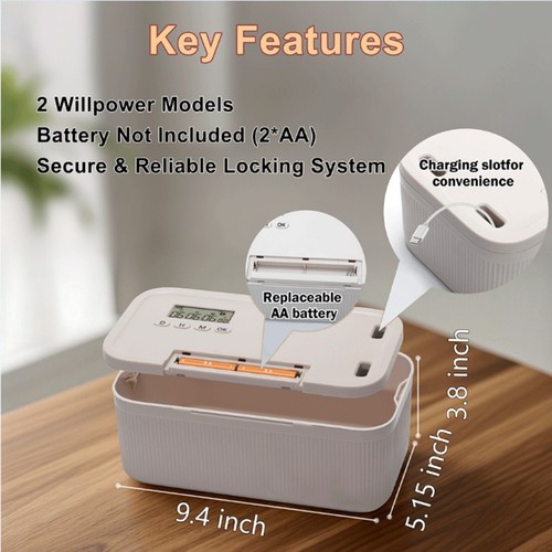 Digital timer lock box with - timer,