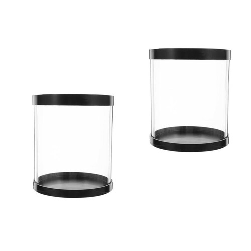 2pcs black acrylic phone - black,