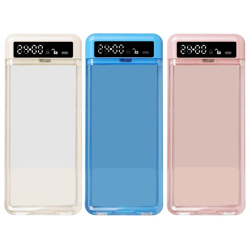 Cell phone lock box with - box,